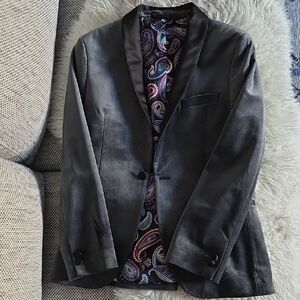Velvet Blazer with Paisley Lining